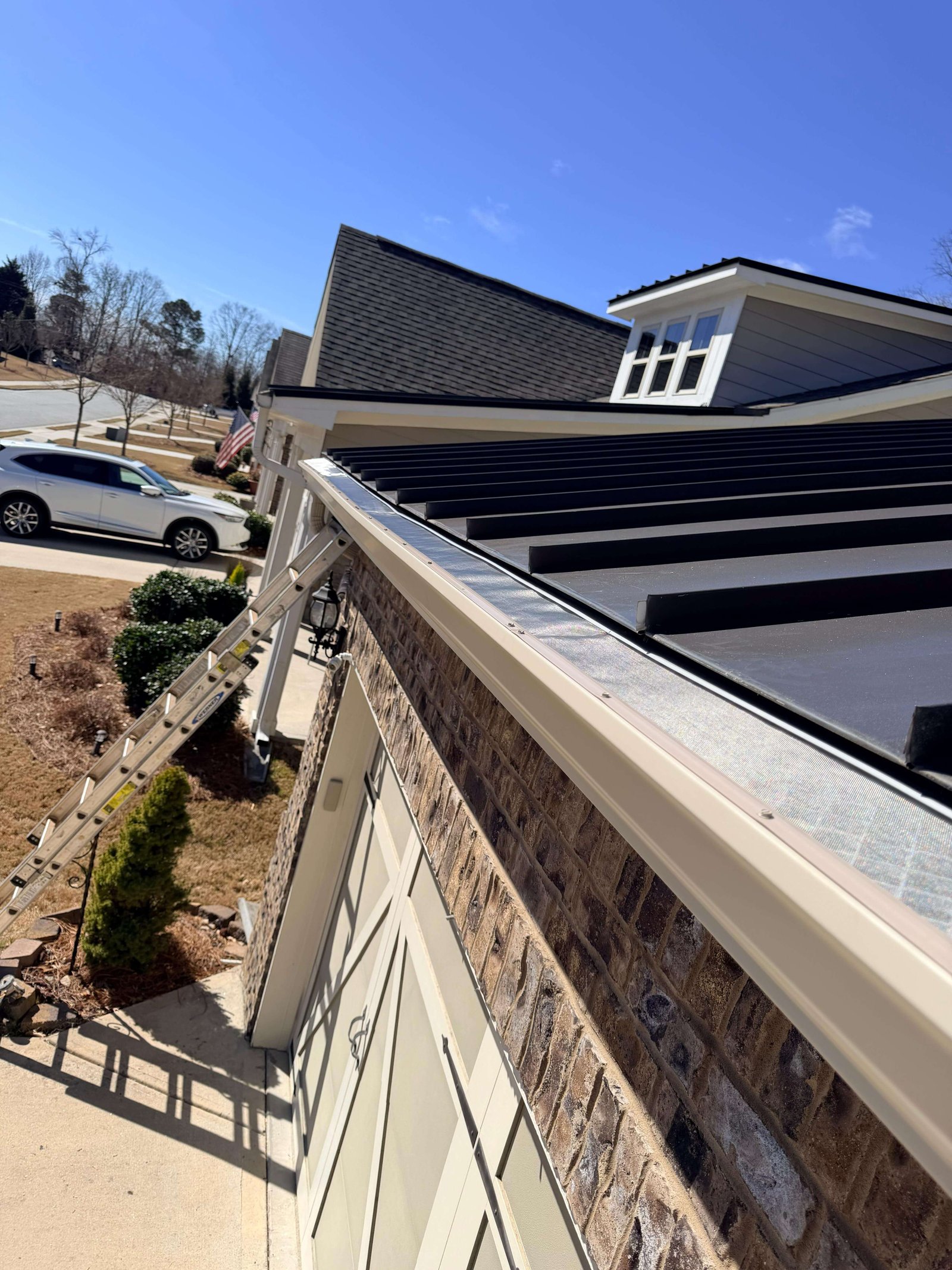 Gutter Guards installed on a residential roof